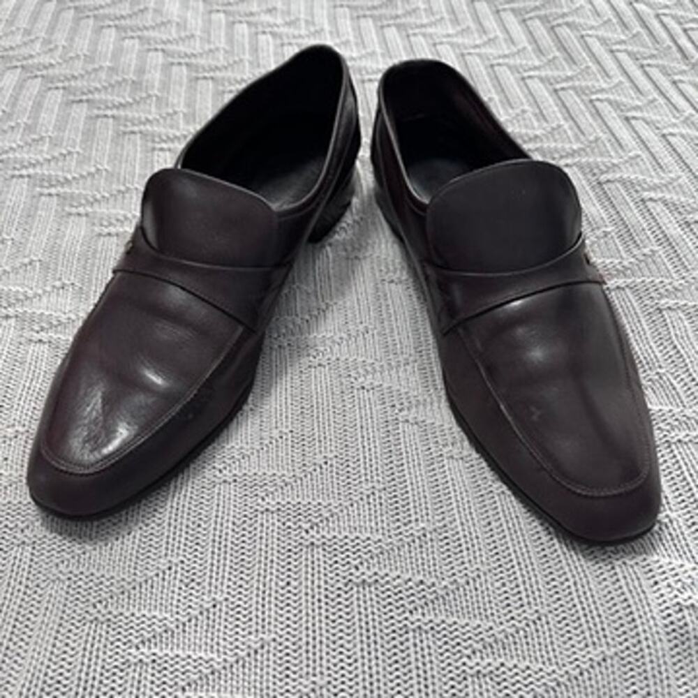 Vintage Christian Dior brown leather loafers size 10.5